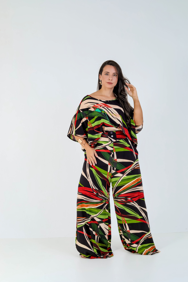 Conjunto calça e bata viscolinho premium  Veste até 42 Alta saída no atacado