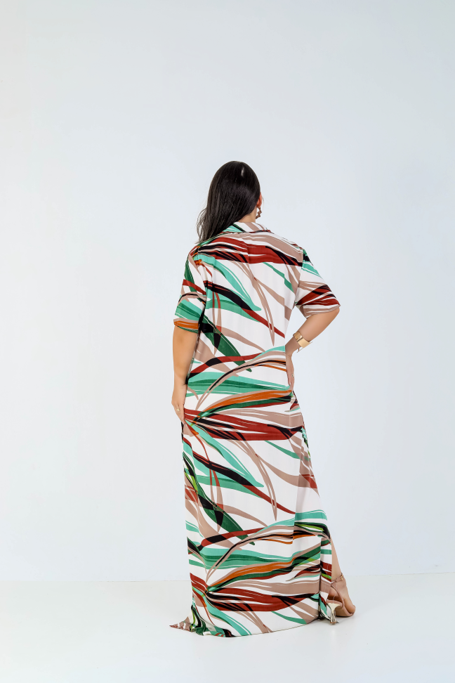 Vestido botão viscolinho premium Veste até 42/44 Alta saída no atacado - #3