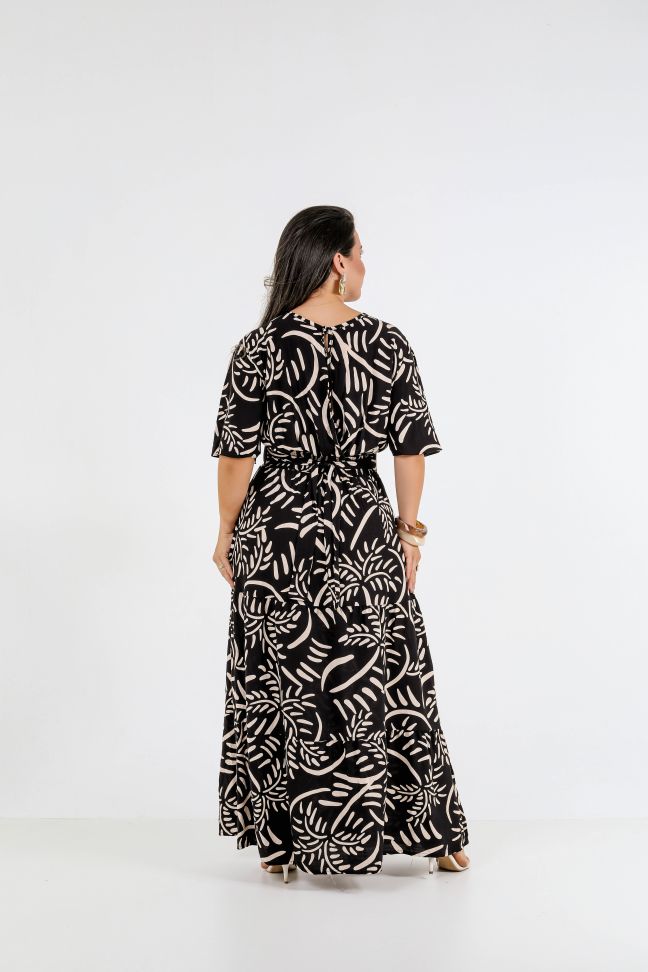 Vestido longo viscolinho premium Veste até 42/44 Alta saída no atacado - #3