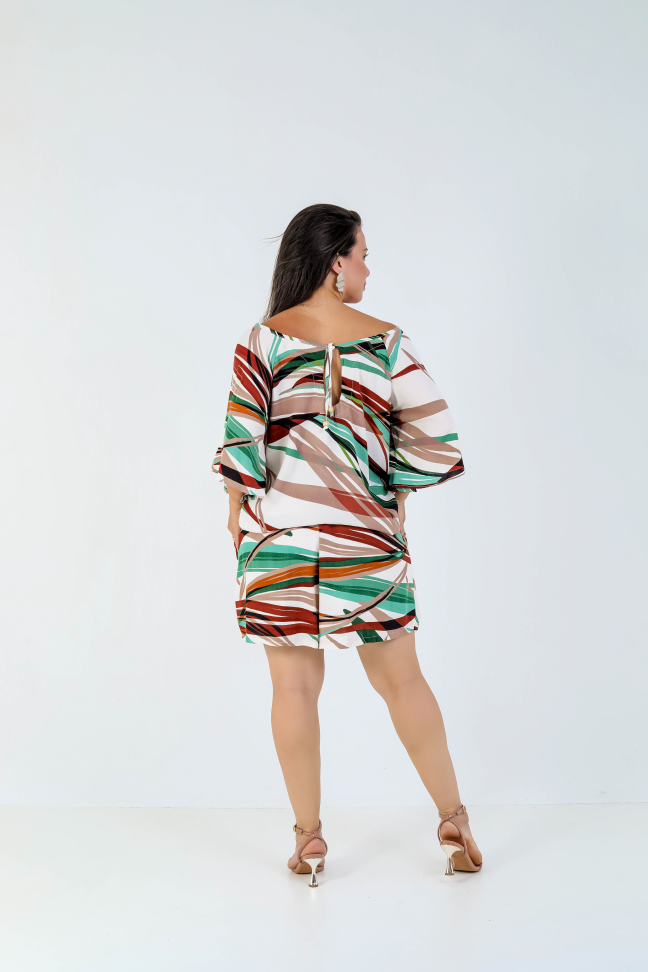Conjunto short e blusa  viscolinho premium  Veste até 42 Alta saída no atacado - #3