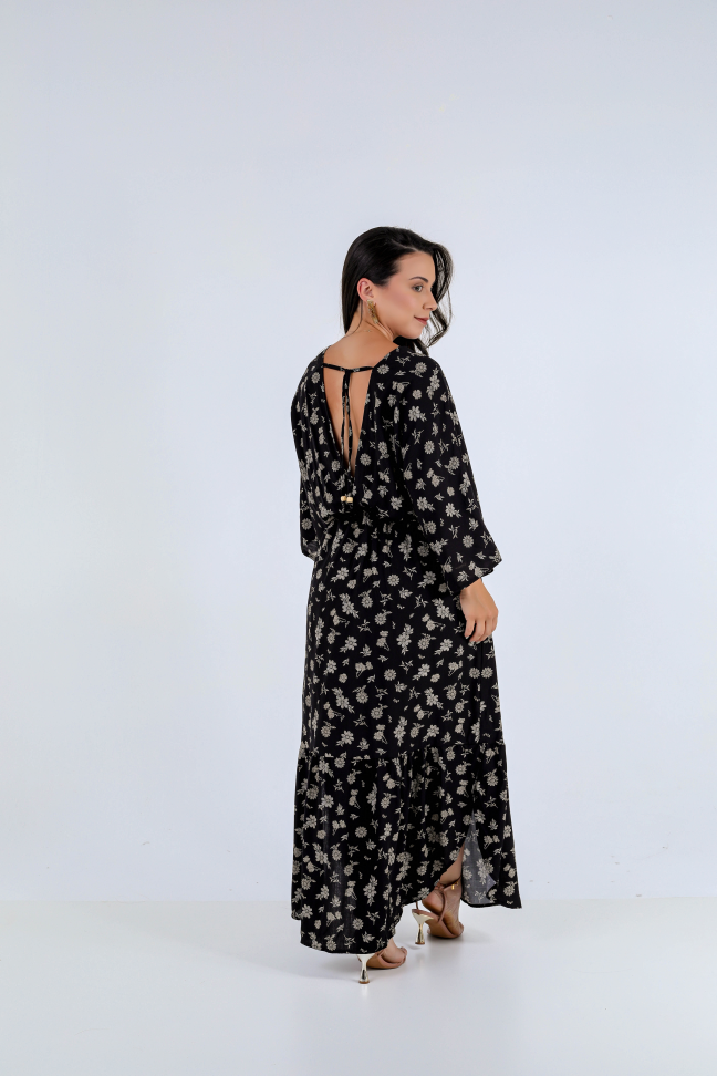 Vestido longo viscolinho premium Veste até 42/44 Alta saída no atacado - #3