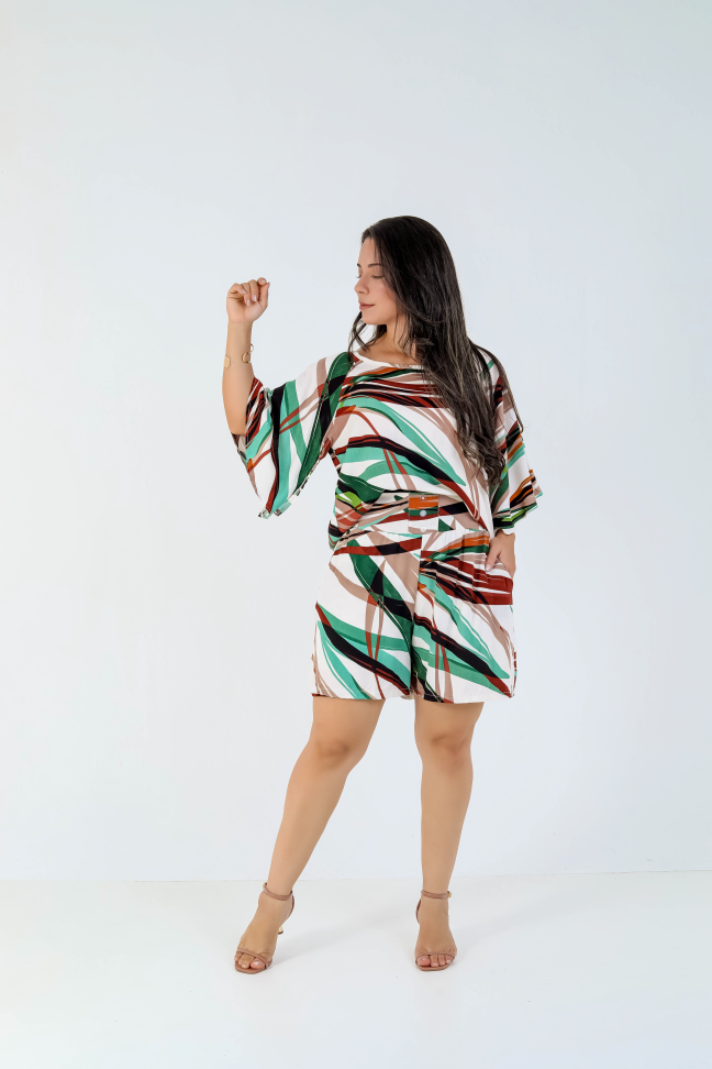 Conjunto short e blusa viscolinho premium Veste até 42 Alta saída no atacado