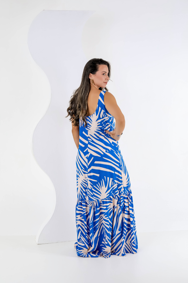 Vestido longo viscolinho premium  Veste até 42/44 Alta saída no atacado
