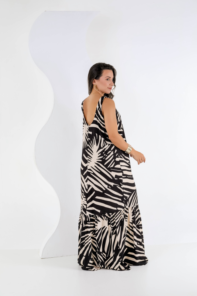 Vestido longo viscolinho premium Veste até 42/44 Alta saída no atacado