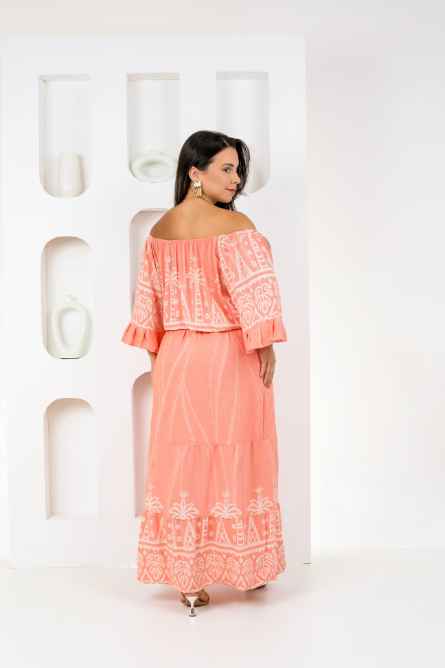 Conjunto saia e blusa viscolinho premium  Veste até 42 Alta saída no atacado