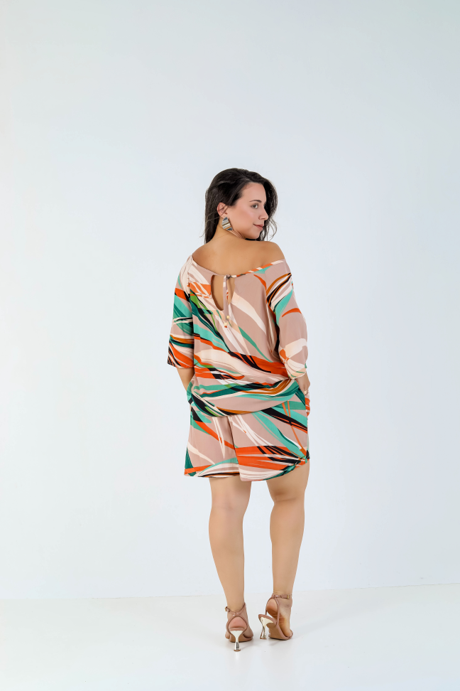 Conjunto short e blusa  viscolinho premium  Veste até 42 Alta saída no atacado - #3