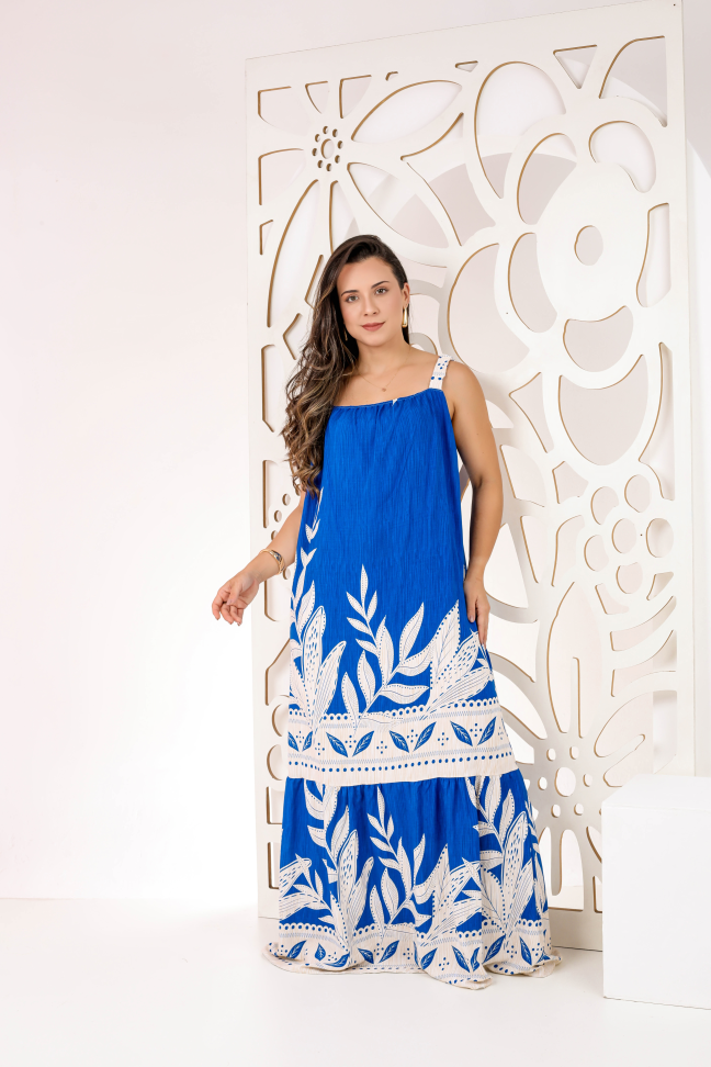 Vestido longo viscolinho premium Veste até 42/44 Alta saída no atacado