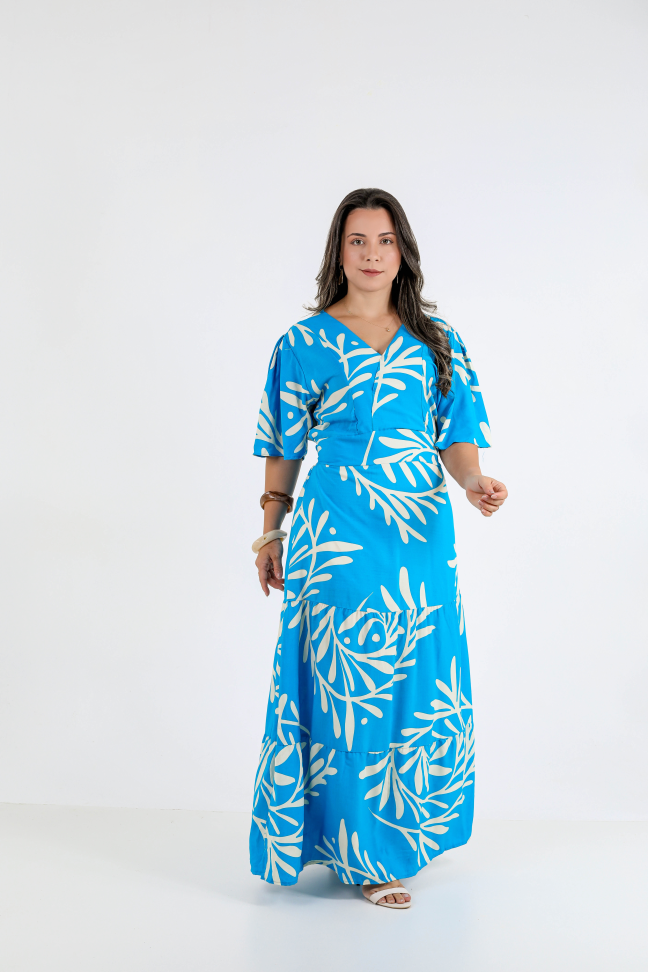 Vestido longo viscolinho premium  Veste até 42/44 Alta saída no atacado