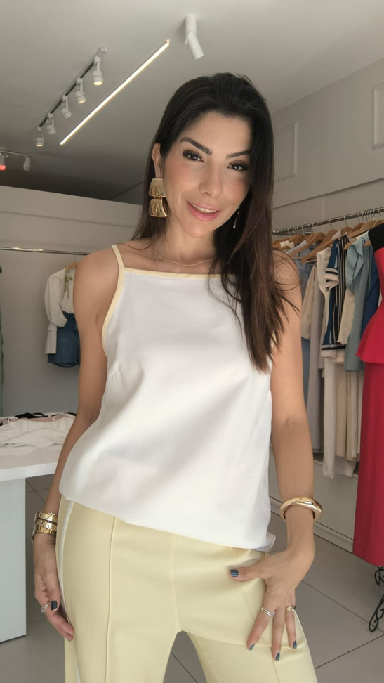 Conjunto Alfaiataria Calça com lista