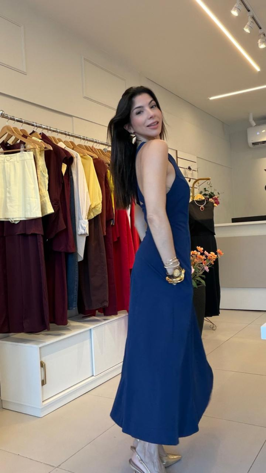 Vestido mid decote cruzado nas costas - #3