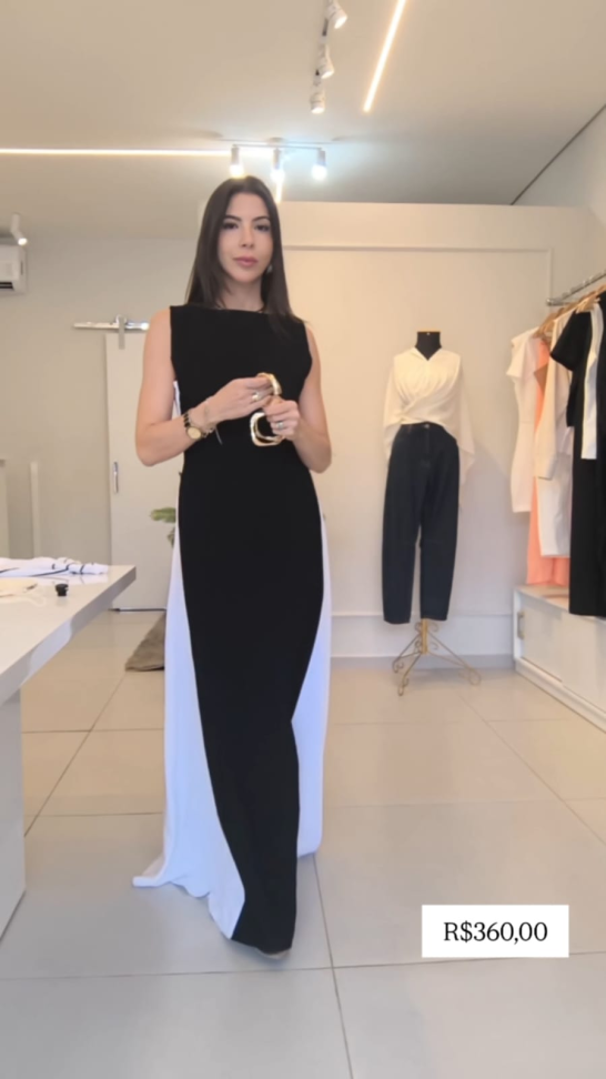 Vestido longo Bicolor - #5
