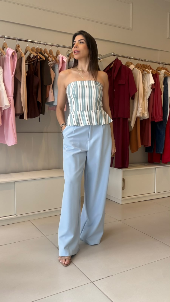 Blusa tomara que caia listrada lavida - #4