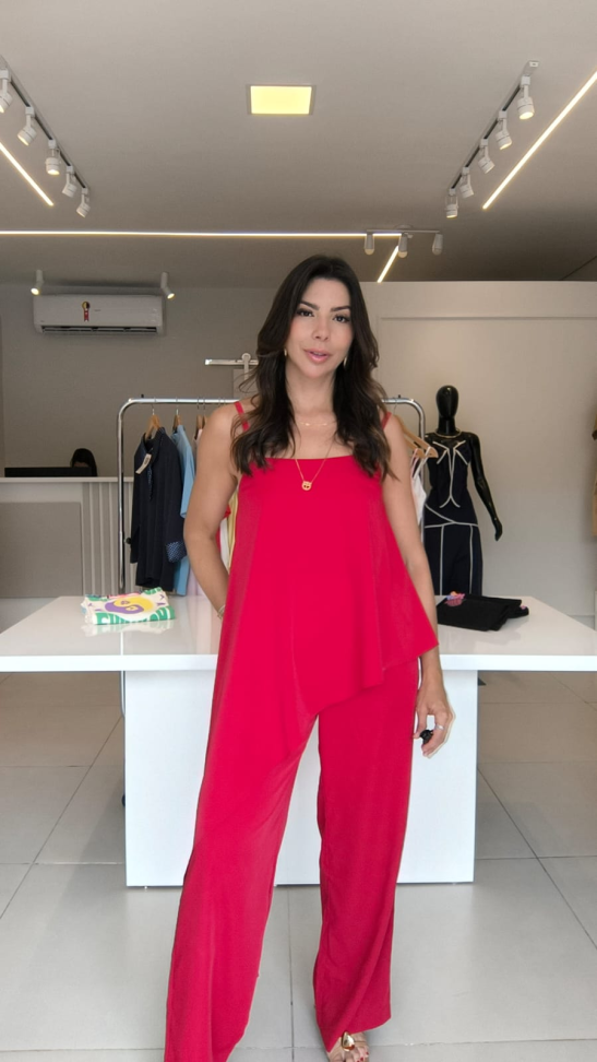 Conjunto Paolla com blusa assimetrica