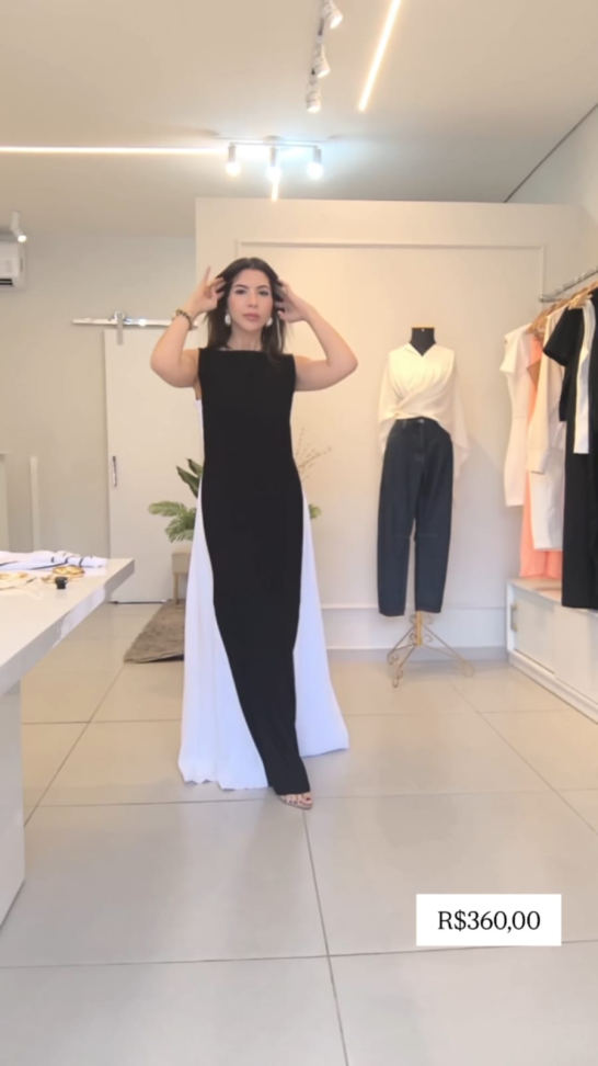 Vestido longo Bicolor - #3