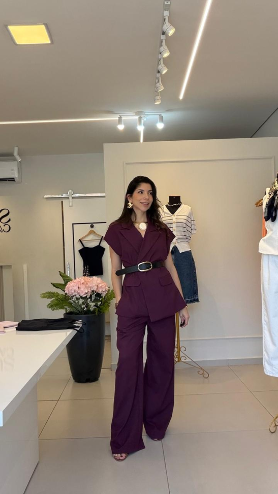 Conjunto de calça lavida com colete