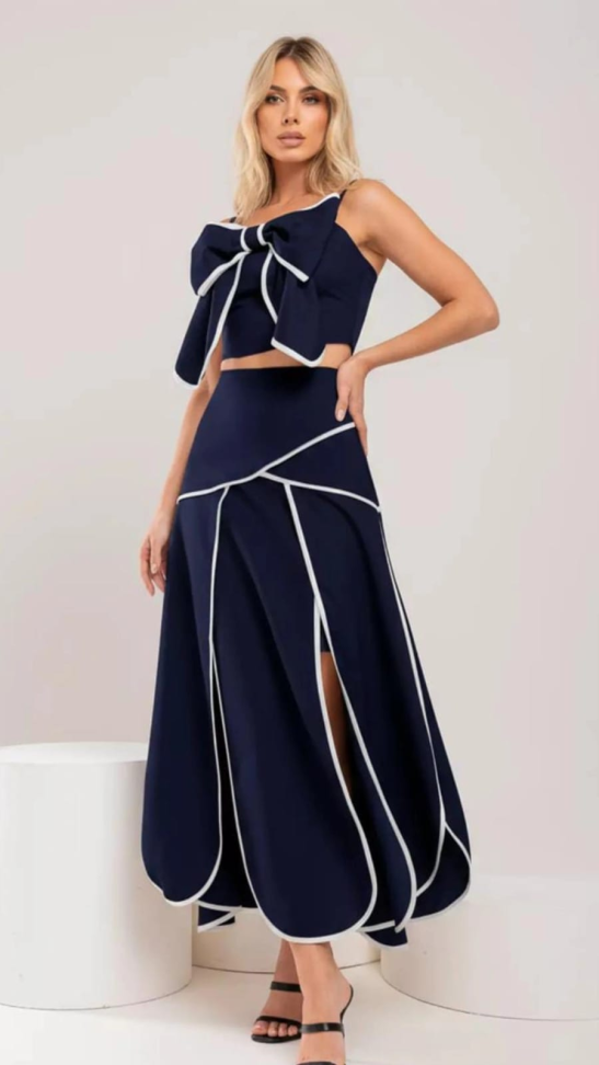 Conjunto Suzanne saia com laço