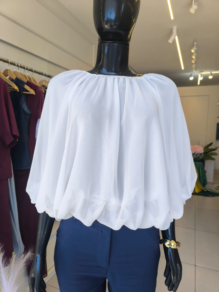 Blusa Franzida raglan