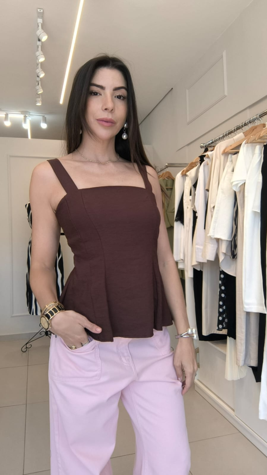 Blusa peplum decote reto - #4