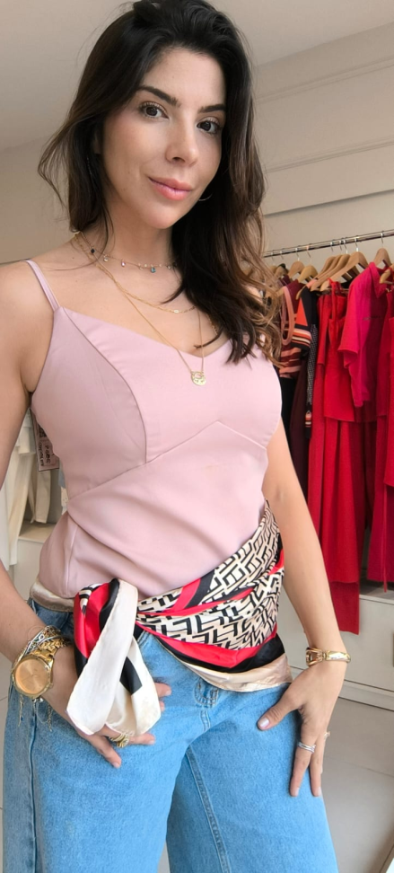 Blusa alça estilo bata