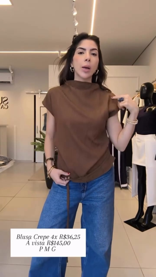 Blusa gola com cinto - #5
