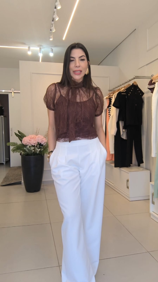 Blusa de renda duas pecas - #4