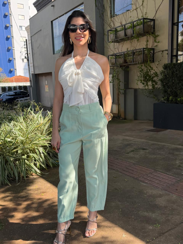 Calça alfaiataria estilo cenoura - #4