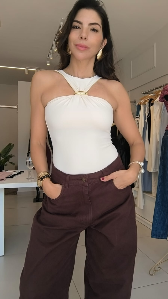 Body com fivela dourada - #3
