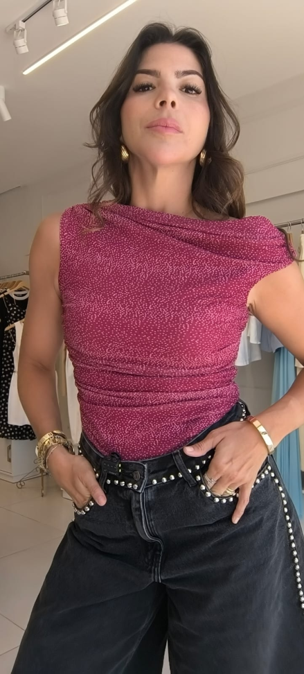 Blusa de poá manu - #7