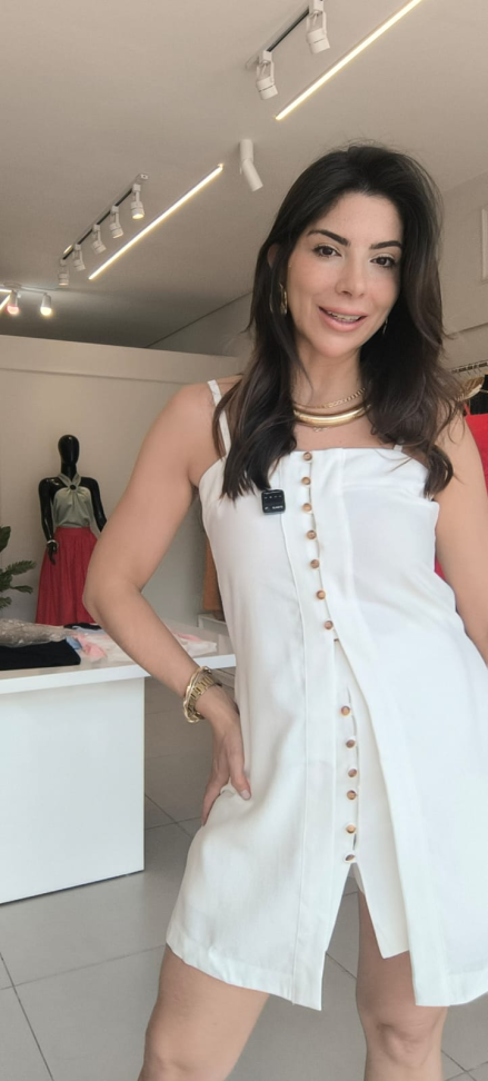 Conjunto de short de botão