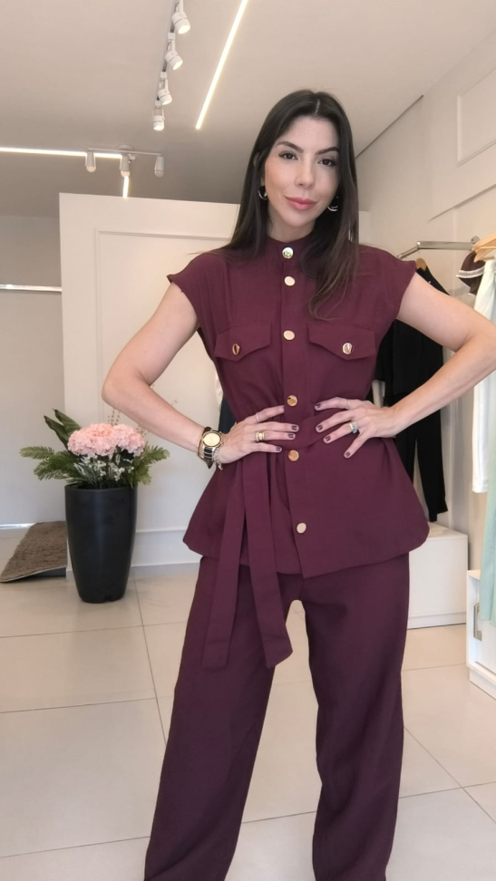 Conjunto de calça Lis com botões