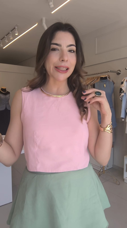 Blusa tipo croped
