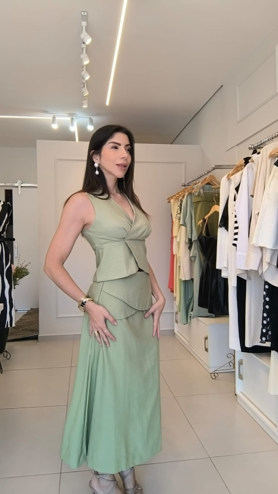 Conjunto de saia com camadas - #6