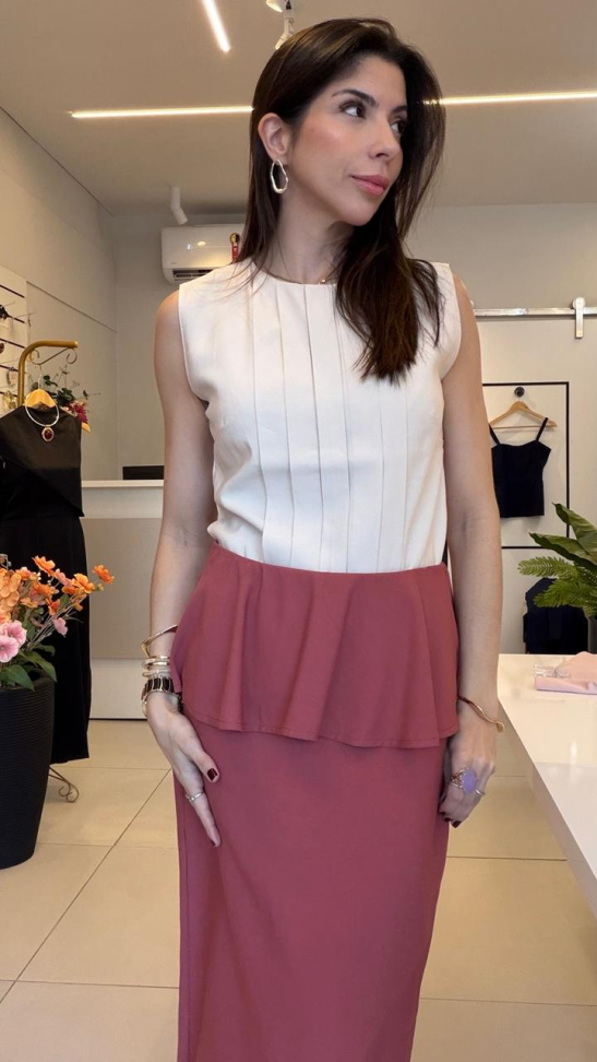 Blusa Aurami com nervuras