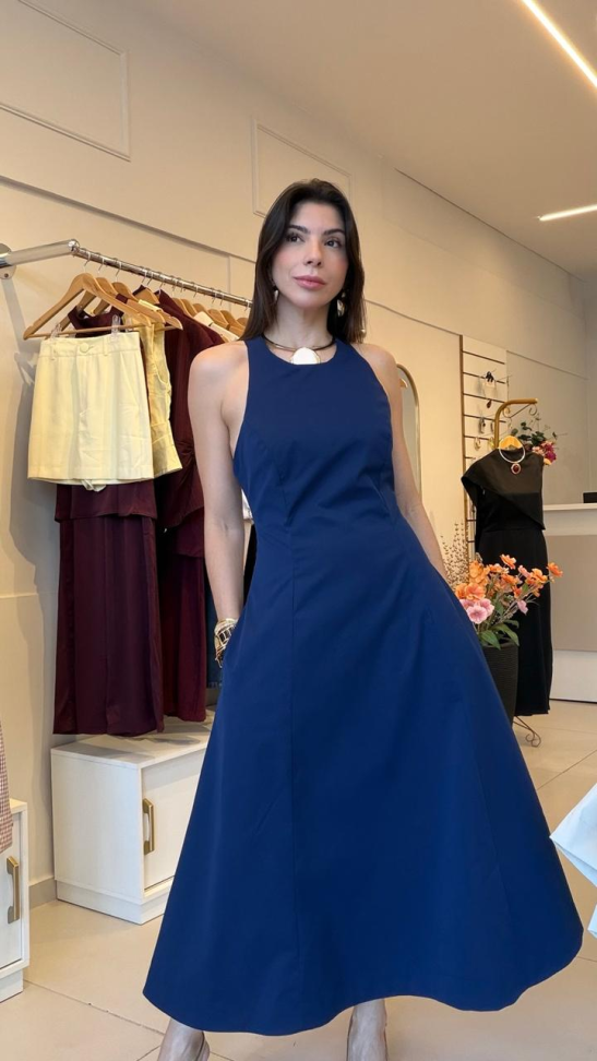 Vestido mid decote cruzado nas costas - #4