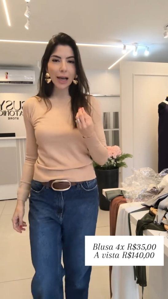 Blusa Aurami manga comprida
