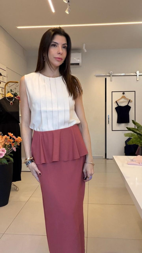 Blusa Aurami com nervuras
