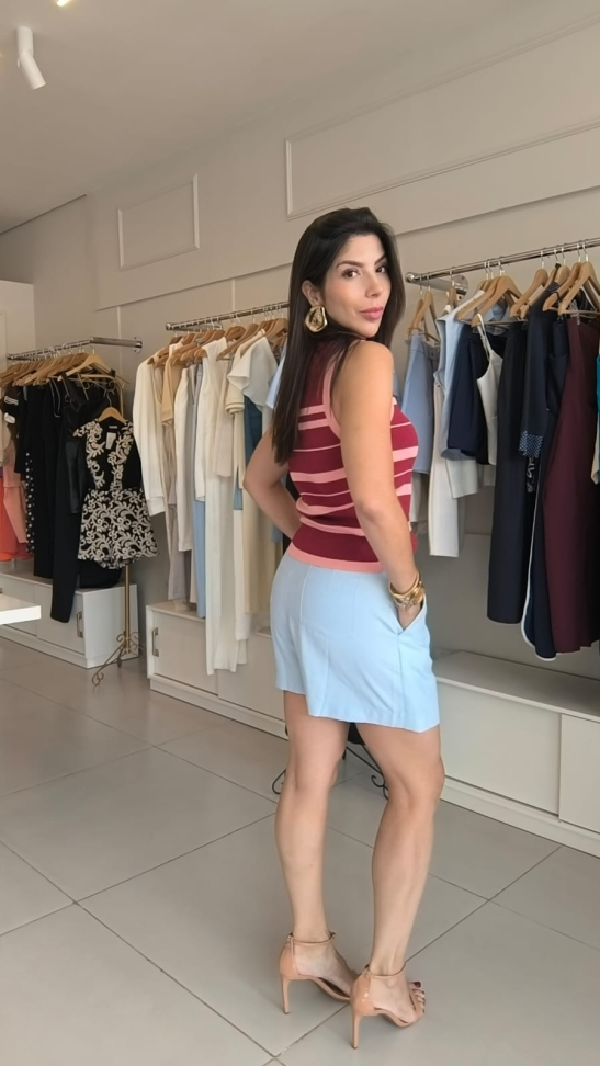 Short saia com batão forado e bolso na frente e atras - #3