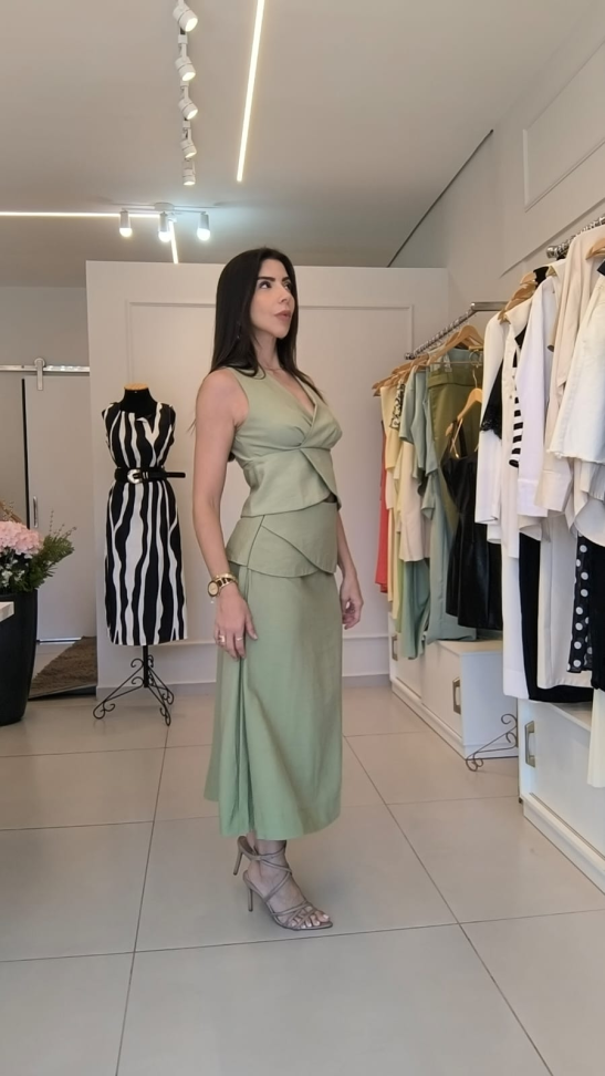 Conjunto de saia com camadas - #5