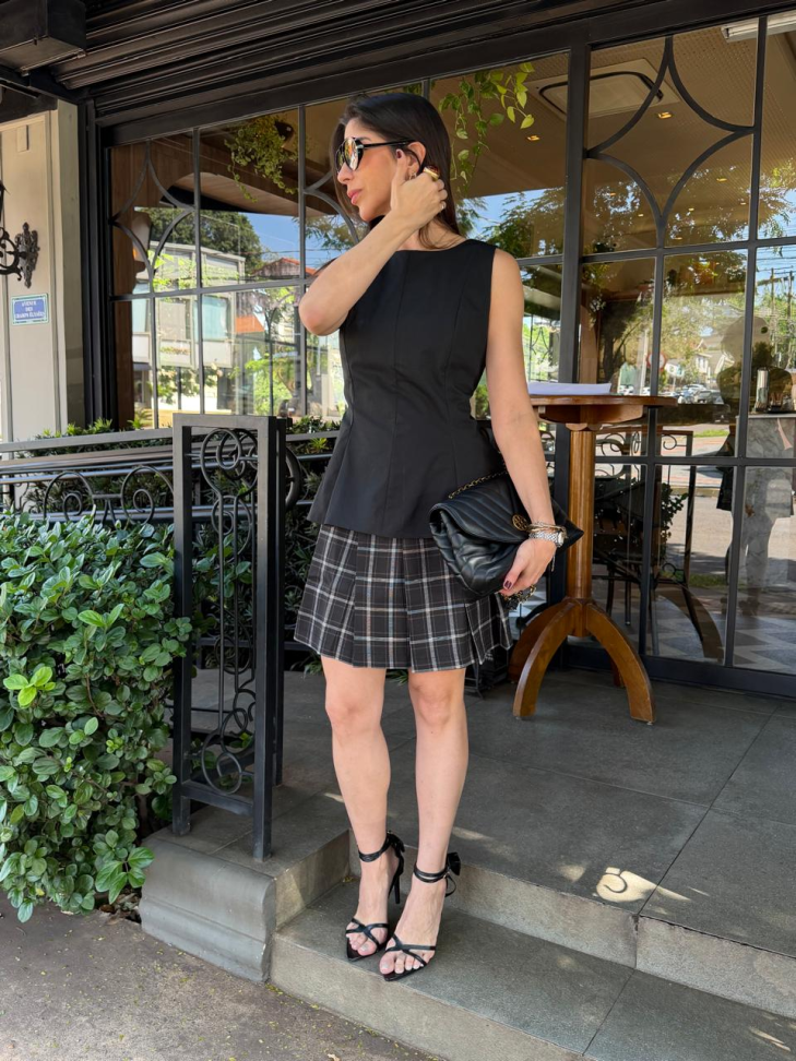 Short Saia Xadrez - #3