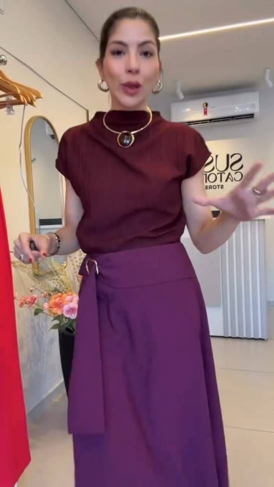 Saia longa aurami com argola