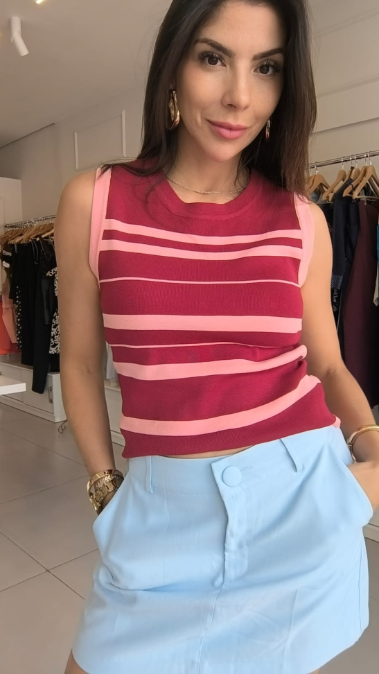 Blusa Maira modal estilo regata