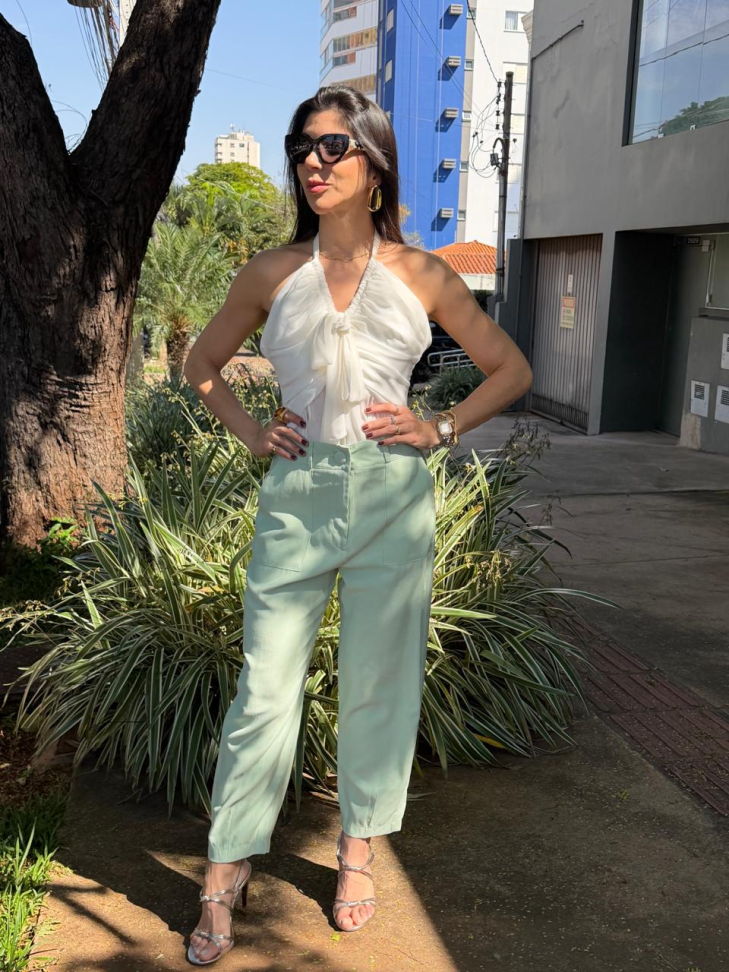 Calça alfaiataria estilo cenoura - #3
