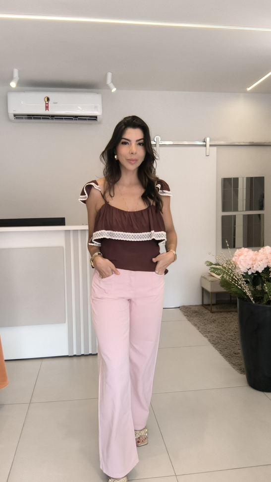 Blusa chiffon com renda - #6