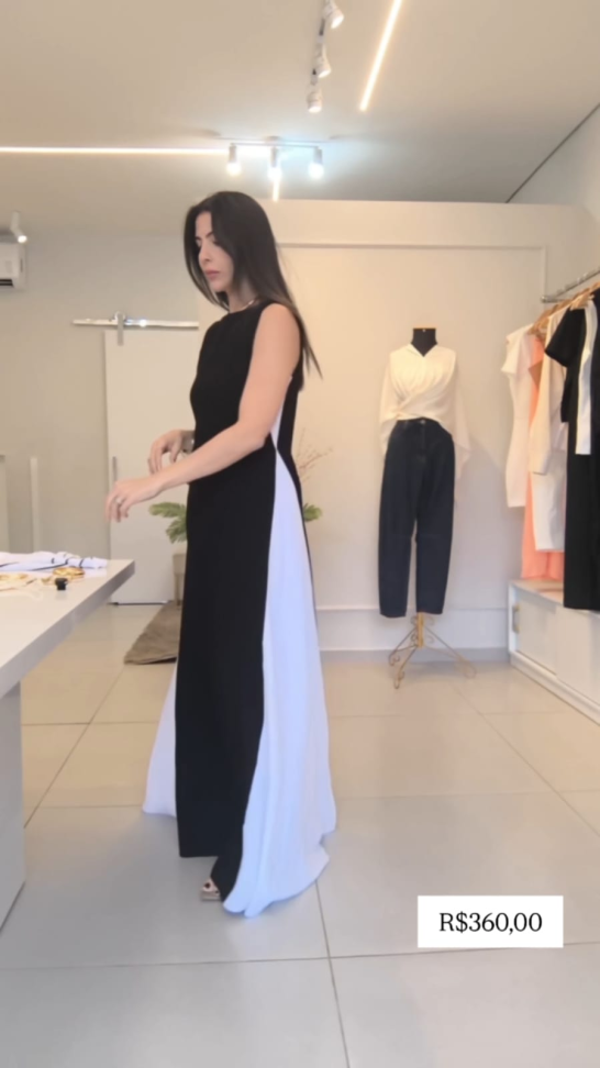 Vestido longo Bicolor - #4