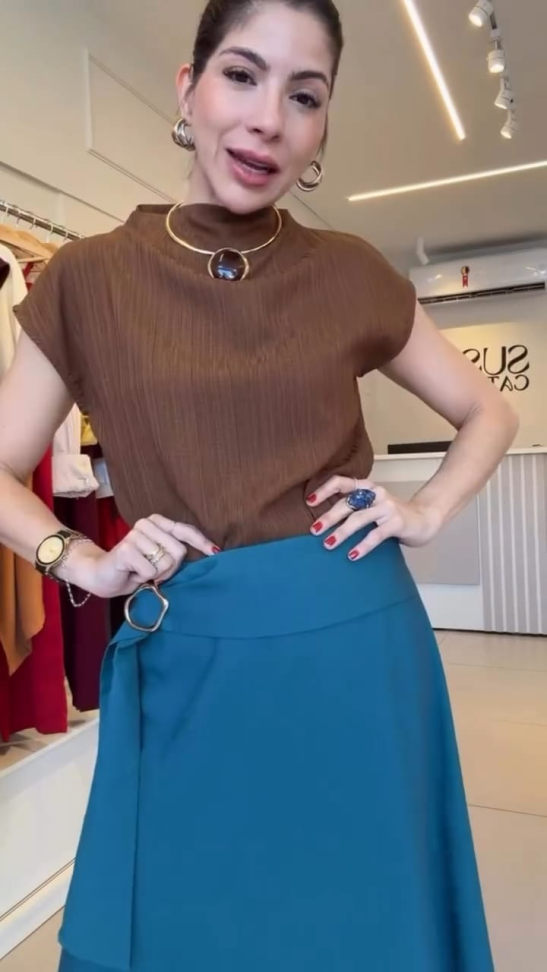 Saia longa aurami com argola