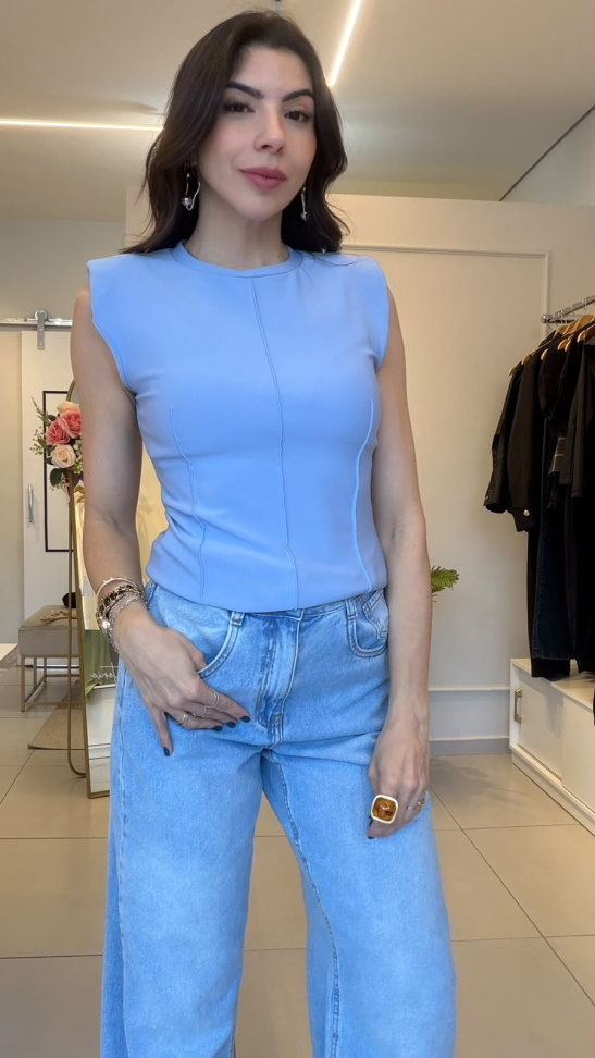 Blusa de malha com ombreiras - #4