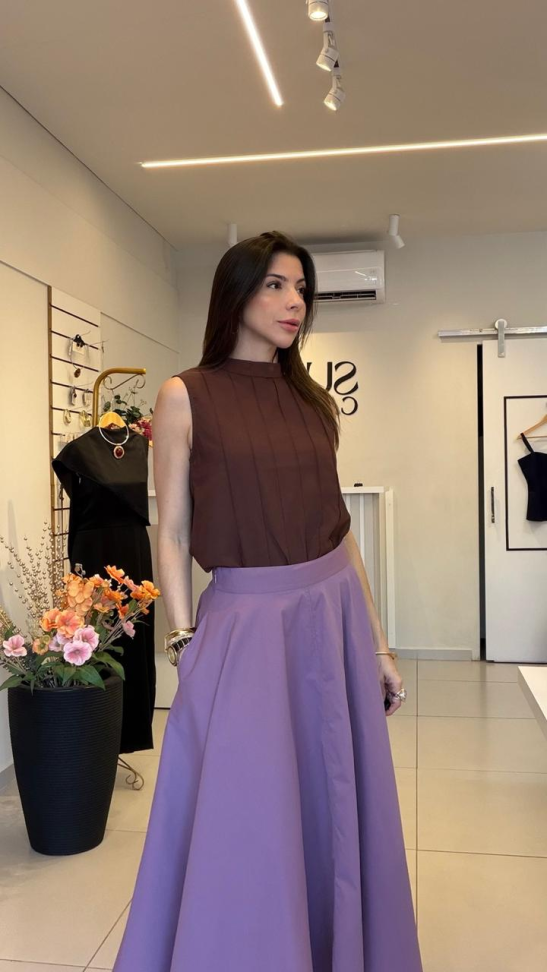 Blusa sem manga com nervura na frente - #3