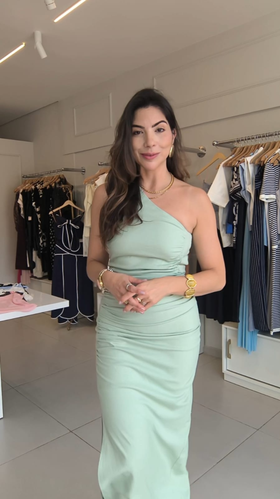 Vestido Maria ombro só