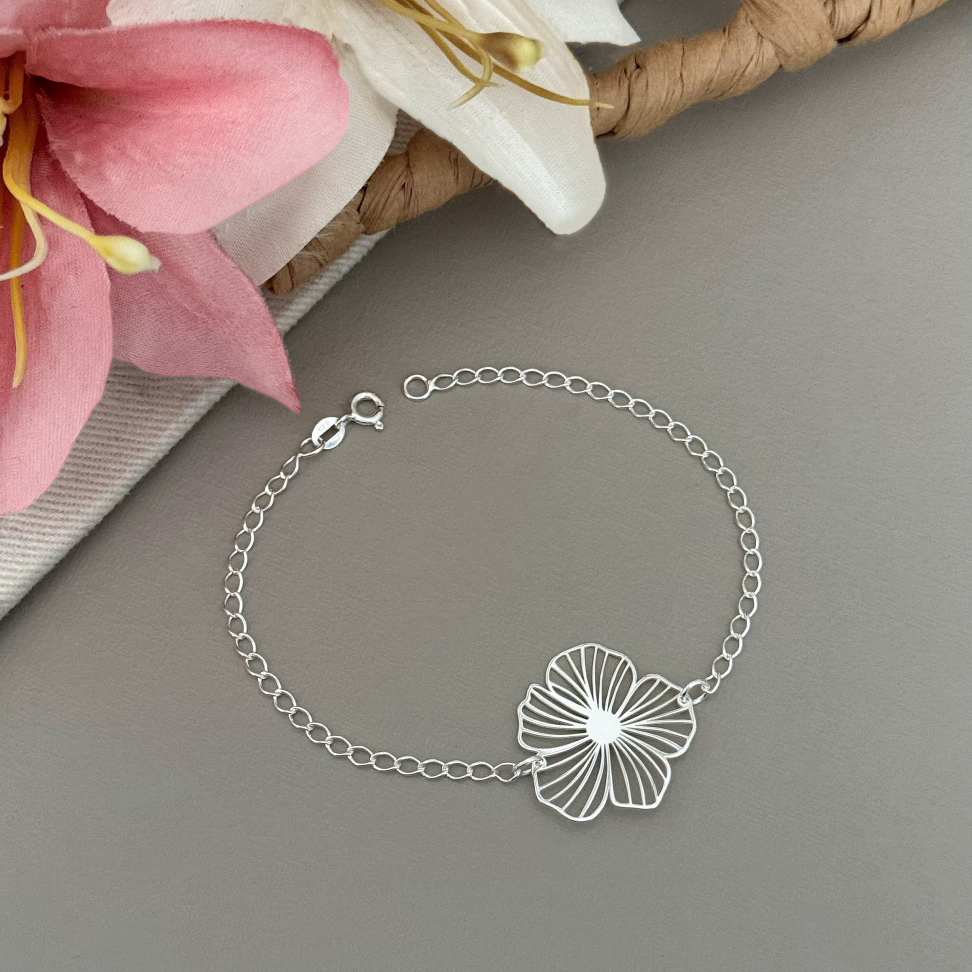 Pulseira flor Vazada