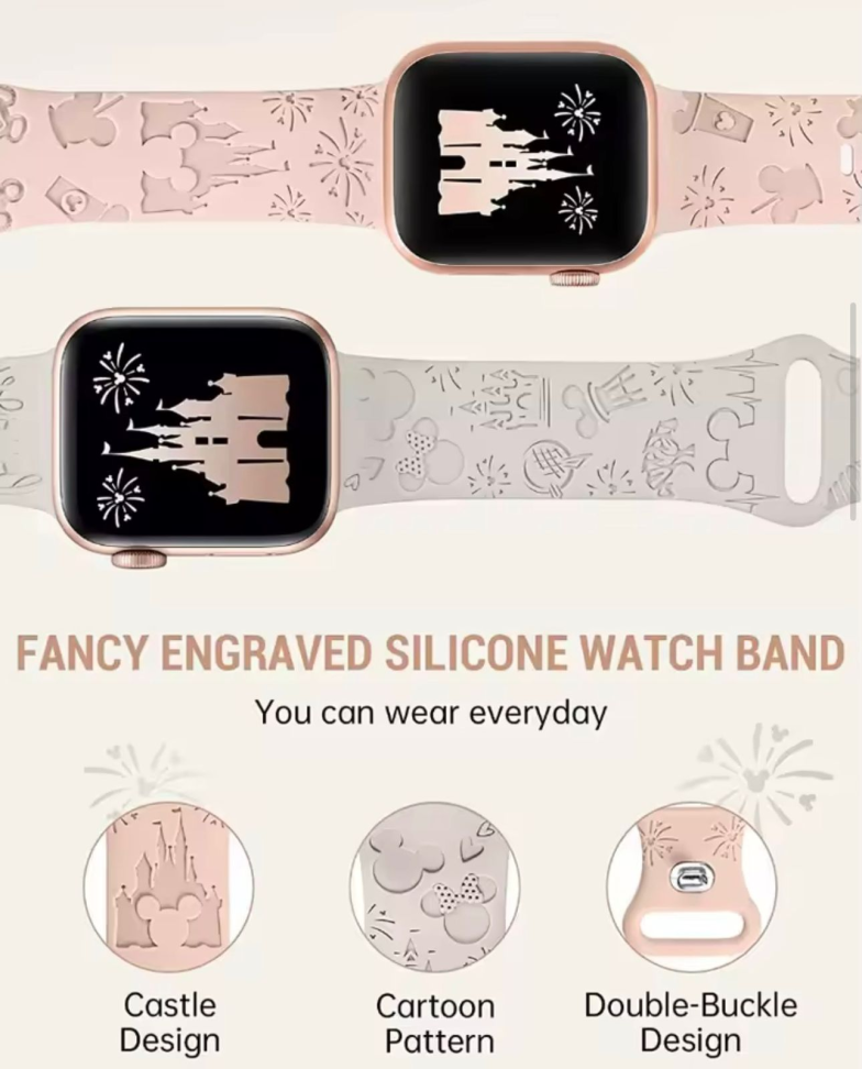 Pulseira de silicone para Apple Watch | Mickey Disney | Compatível com relógio 38mm 40mm 41mm 42mm - #7